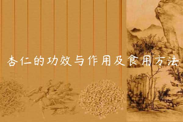 杏仁的功效与作用及食用方法